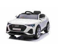Voiture électrique pour Enfants 12V Audi E-tron Sportback, Blanc, avéc télécommande 2,4 GHz, Mp3/USB/AUX, Suspension, Batterie Lithium, éclairage LED, 2 x 25W Moteurs, Licence Originale