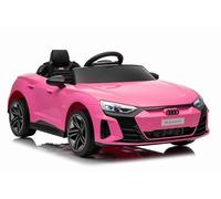 Voiture électrique pour Enfants 12V Audi RS E-tron GT, Rose, télécommande 2,4 GHz, Bluetooth/USB/Aux, Commandes au Volant, Batterie Lithium, Feux LED, Licence Originale, 2x12V/25 W Moteurs