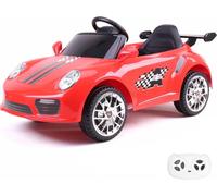 Voiture électrique pour enfants 12V - style Porsche 911 - 1 à 5 ans - avec télécommande - Rouge