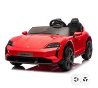 Voiture Électrique pour Enfants 24V - Porsche Taycan Turbo S - 2 places - 2 à 6 ans - Rouge