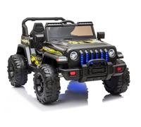 Voiture électrique pour enfants CH9956 avec lumières LED et télécommande, noire