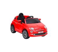 Voiture Electrique pour Enfants Fiat 500 Véhicule Jouet avec Télécommande Garçons Filles Tout-petits Extérieur Arrière-cour Rouge