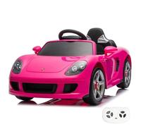 Voiture électrique pour Enfants Porsche Carrera GT - 1 à 5 ans - Version complète - Voiture 12V avec Télécommande - Rose
