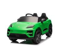 Voiture électrique pour Enfants Porsche Macan 12V sous Licence, avec Propulsion arrière (siège Unique), Verte, Batterie au Lithium, siège Large, essieux avec Suspension, télécommande 2,4 GHz