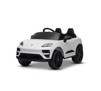Voiture électrique pour Enfants Porsche Macan 12V sous Licence, avec Propulsion arrière (siège Unique), Blanco, Batterie au Lithium, siège Large, essieux avec Suspension, télécommande 2,4 GHz