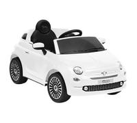 Voiture électrique pour enfants - VIDAXL - Fiat 500 - Blanc - 3-6 ans - Télécommande incluse