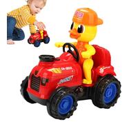 Voiture électrique pour tout-petits, voiture électrique pour - Le canard mignon joue les jouets de voiture avec lumière LED | Jouet rotatif pour voiture avec musique légère, jouets pour enfant