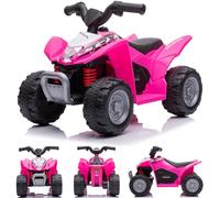 Voiture électrique Quad pour Enfants, 3km/h, Quad pour Enfants, Voiture à pédales pour Enfants à partir de 18 Mois, Lampe LED, Jouet, Electroroller (Rose)