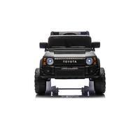 Voiture électrique Toyota Landcruiser 12V, noir, télécommande 2,4 GHz, USB/AUX/Bluetooth, batterie lithium, 2x25W moteurs