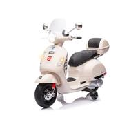 Voiture électrique enfant - MILLY MALLY - Vespa GTS Super - Blanc - 2x6V/4 5Ah - MP3/USB - Selle éco-cuir