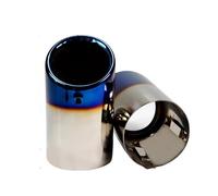 Voiture Embout D'éChappement Pour Pour A1 Pour A3 Pour A4 TT 2009-2015 2 Pièces/ensemble 7,6 Cm/2,99 Pouces En Acier Inoxydable Pour Embouts Silencieux D'échappement Voiture(Toasted Blue-8.9cm)