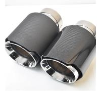 Voiture Embout Silencieux Embout D'échappement Droit En Carbone Brillant, 1 Pièce, Pour Voiture, Silencieux Biseauté En Acier Inoxydable