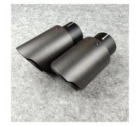 Voiture Embout Silencieux Embouts D'échappement Universels En Fibre De Carbone Brillant, 2,48 Pouces, Noir Titane, Pour Voitures, Tuning, Silencieux, Tuyaux