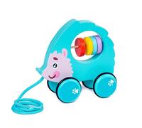 Voiture en bois avec animaux de dessin animé, jouet éducatif pour bébé, Puzzle, blocs de construction, pousser et tirer, cadeau