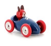 Voiture en bois ""Boizoos"" - Lucien le chien - Bleu - L 16 x l 10 x H 11 cm