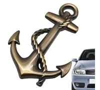Voiture en métal avec Ancre Navire | Logo Latéral en Métal Logo Arrière Autocollant Porte Voiture Bateaux Corps Décoratif,Décoration Auto-adhésive Portable et compacte pour Povanjer