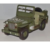 Voiture en Tôle Modèle Ancienne Marque de Jeep Willys Armée Américaine L 27 CM
