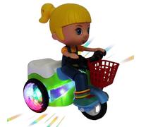 Voiture Enfant,Moto Tournante avec Musique Dynamique - pour Garçon et Fille Jeu Préscolaire Maison Voyage Temps de Jeu