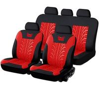 Voiture Ensembles De Housses Siège pour Ford Focus RS/St 2000-2023 2024 2025, Maille Respirante Compatible avec airbag,Red