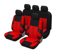 Voiture Ensembles de Housses Siège pour Hyundai i10 LA BA PA 2018 2019 2020 2021 2022 2023 2024 2025, Sieges Housse de Protection Confortables Respirant Interieur Accessoire,Red