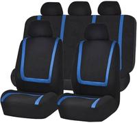 Voiture Ensembles Housses Siège pour Aston Martin DBS 2008-2013, 5 Sièges Respirant Surround Complet Housses de Sièges Interieur Accessoire,B-Blue