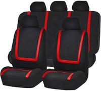 Voiture Ensembles Housses Siège pour Dacia Duster Duster S Logan Sandero S Ensemble Complet 5 Places, 5 Sièges Respirant Surround Complet Housses de Sièges Interieur Accessoire,C-Red