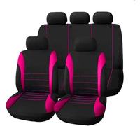 Voiture Ensembles Housses Siège pour Ford Kuga 2012 2013 2014 2015 2016 2017 2018 2019, 5 Sièges Respirant Surround Complet Housses de Sièges Interieur Accessoire,E-Rose Red