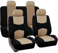 Voiture Ensembles Housses Siège pour Ford Kuga Mk1 Off-Road 2008-2012, 5 Sièges Respirant Surround Complet Housses de Sièges Interieur Accessoire,A-Beige
