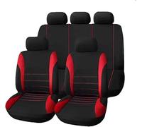 Voiture Ensembles Housses Siège pour Nissan Leaf ZE0 2010 2011 2012 2013 2014 2015 2016 2017, 5 Sièges Respirant Surround Complet Housses de Sièges Interieur Accessoire,A-Red