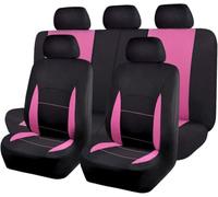 Voiture Ensembles Housses Siège pour Nissan Pulsar Visia/Pulsar Acenta/N-Connecta/N-Vision/Tekna 2014-2019, 5 Sièges Respirant Surround Complet Housses de Sièges Interieur Accessoire,C-Pink