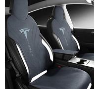 Voiture Ensembles Housses Siège sur Mesure, pour Tesla Model Y 2021 2022 2023 Car Seat Cover Sets Sièges Avant Arrière Surround Complet Protection Accessoires,Graystyle