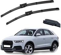 Voiture Essuie-glace Ensemble pour Audi Q3 2011 2012 2013 2014 2015 2016 2017 2018 2019 2020 2021 24in+20in, Front Balai d'Essuie-glace Essuie Glace de Pare-brise Kit d'essuie-Glace,L-A/Lhd