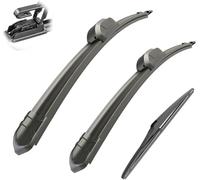 Voiture Essuie-glace Ensemble pour Mitsubishi Outlander 2007-2012 24in+21in+12in, Front Rear Ensemble de Balais et Bras d'essuie-glace Windshield Wiper Replacement,L-B/Rhd