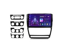 Voiture Façade D'autoradio Autoradio sans Fil Android Auto pour Skoda pour Octavia 2 pour A5 2008-2013 avec CarPlay RDS Bluetooth DSP DIN Kit Montage Autoradio(V1 Plus (2GB 32GB))