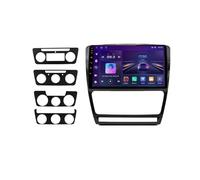 Voiture Façade D'autoradio Autoradio sans Fil Android Auto pour Skoda pour Octavia 2 pour A5 2008-2013 avec CarPlay RDS Bluetooth DSP DIN Kit Montage Autoradio(V1 Pro C (2GB 64GB))