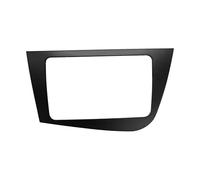 Voiture Façade D'autoradio Façade D'autoradio Double DIN pour Seat pour Leon 2005-2012 avec Système Navigation GPS Lecteur DVD Kit Montage Autoradio(Le Noir)