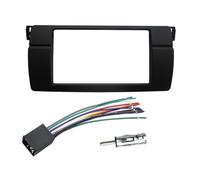 Voiture Façade D'autoradio Façades D'autoradio Simple Ou Double DIN pour BMW Série 3 E46 1998-2005 avec Lecteur DVD Panneau Montage Kit Finition Cadre CD Kit Montage Autoradio(Version A wire)