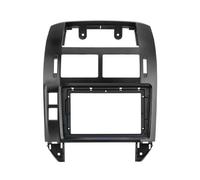 Voiture Façade Lecteur Multimédia 9 Pouces Navigation, Cadre Tableau Bord pour Polo 2004 2005 2006 2007 2008 2009 2010 2011(Cadre Noir)