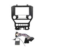 Voiture Fascia Cadre Adaptateur Boîte Canbus Android Radio Tableau Bord Montage Panneau Kit Plaque Faciale pour pour Mustang 2015-2018 Cadre de façade Radio(High Full Set-B)