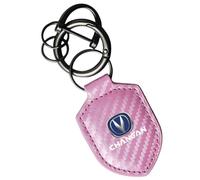 Voiture fibre de carbone Porte clés, pour Changan CS35 Plus CS55 PLUS CS75 PLUS Eado UNI-T X5 X7 rotation à 360 degrés multifonctionnel zinc anti-perte Porte Clef Accessoires,E-M