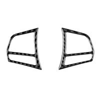Voiture Garniture Autocollant De Cadre Bouton Volant En Fiber Carbone Véritable Revêtement D'habillage Intérieur Noir Pour BMW F20 F21 F30 F32 F34 LHD RHD