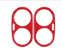 Voiture Garniture Autocollant De Cadre Panneau Ventilation Latéral Tableau Bord Voiture En Fiber Carbone Véritable 2 Pièces/ensemble Pour Tiguan 2013 - 2017(Rouge)