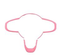 Voiture Garniture Autocollant De Protection Cadre Bouton Volant Voiture ABS Accessoires Décoratifs D'intérieur Pour Fiat 500 2010 - 2025(Pink)