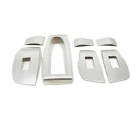 Voiture Garniture Autocollant Moulures Autocollant Décoration Intérieure Voiture LHD Garniture Bouton De Commutation De Fenêtre en Acier Inoxydable pour Mazda 3 2019 2020 2021 2022 2023(Argent)