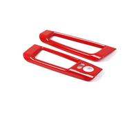 Voiture Garniture Intérieure Autocollant Décoratif Pour Bouton Réglage Rétroviseur Voiture Pour Fiat 500 2010 2011 2012 2013-2022(Rouge)