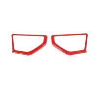 Voiture Garniture Intérieure Pour Jeep Pour Wrangler JL Pour Gladiator JT 2018-2021 Up Voiture A Pilier Haut-parleur Décoration Anneau Couverture Intérieur(Rouge)