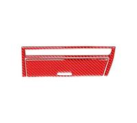 Voiture Garniture Pour BMW Série 3 E46 1999-2004 Fiber Carbone Intérieur Voiture Transmission Changement Cigarette Lumière Panneau Revêtement D'habillage Autocollant(Red(RHD))