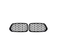 Voiture Grille Avant Diamond Kidney Grill Racing Grilles Noir Brillant Pour BMW X2 F39 2018-2021 Calandre(Noir)