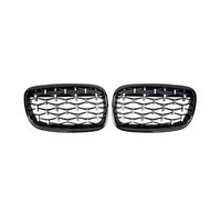 Voiture Grille Pour BMW Pour X5 E70 Pour X6 E71 2007-2014 Chrome Diamants Style Grilles Supérieures Avant Noir Double Ligne Style Course Gril Accessoires Calandre Avant