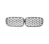 Voiture Grilles calandre capot avant Pour F15 X5 2014 2015 2016 2017 Calandre De Voiture Diamant Style Météore Ch&rome Noir
